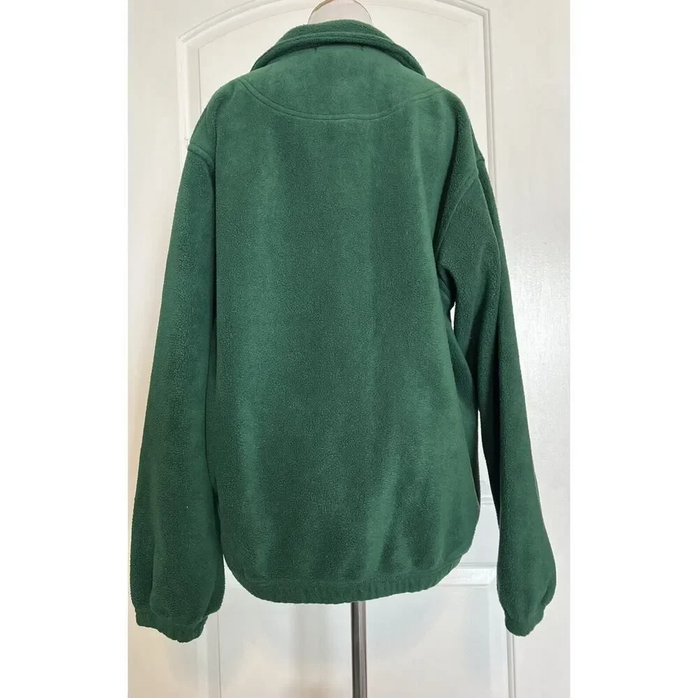 SAVE LANDS White Logo Forest Fleece Jacket Full Zip Cozy Unisex Men's Women's M - Picture 7 of 12
